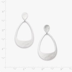 Hammered Open Drop Earrings