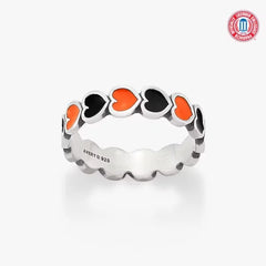 Enamel Oklahoma State University Connected Hearts Ring