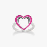 Enamel Open Heart Ring