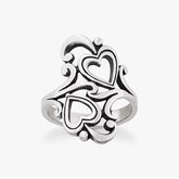 Swirls and Scrolls Hearts Ring