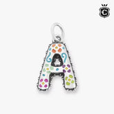 Enamel Consuela Floral Initial Charm