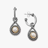 Marjan Gemstone Hoop Dangle Earrings