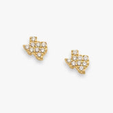 Delicate Pave Diamond Texas Studs