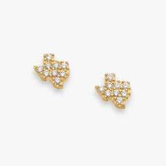 Delicate Pave Diamond Texas Studs