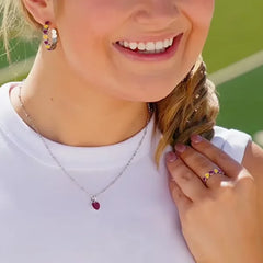 Enamel Arizona State University Connected Hearts Hoop Earrings