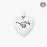 Southern Methodist University Classic Heart Charm
