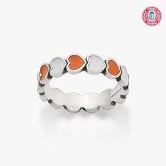 Enamel The University of Texas Connected Hearts Ring
