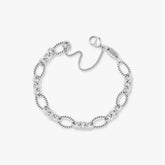Oval Twist Charm Bracelet