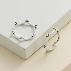 Delicate Heart Crown Stacker Ring
