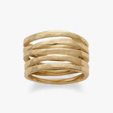 Stacked Hammered Ring