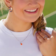 Enamel University of Florida Connected Hearts Charm