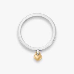 Petite Heart of Gold Dangle Ring