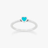 Petite Enamel Heart Ring