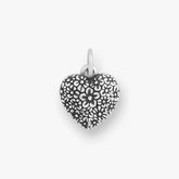 Flowered Heart Charm