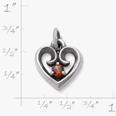 Avery Remembrance Heart Birthstone Charm