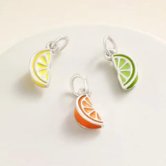 Enamel Citrus Slice Charm