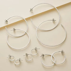 Classic Hammered Hoops