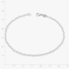 Delicate Connected Hearts Anklet