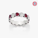 Enamel Texas A&M University Connected Hearts Ring