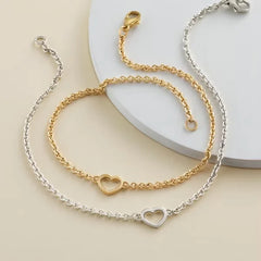 Heart Station Charm Anklet