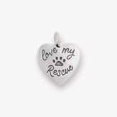 Love My Rescue Heart Charm