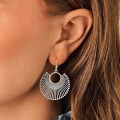 Open Fan Dangle Earrings