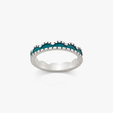 Enamel Scalloped Stacker Ring