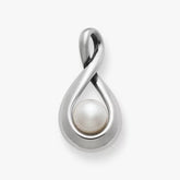 Graceful Twist Pendant with Cultured Pearl