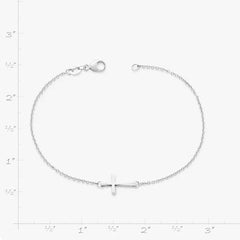 Petite Latin Cross Link Bracelet