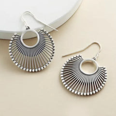 Open Fan Dangle Earrings