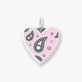 Enamel Western Bandana Heart Charm
