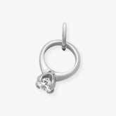 Engagement Ring Charm with Cubic Zirconia
