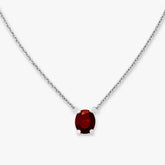 Oval Gemstone Necklace
