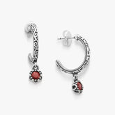 Cherished Birthstone Hoop Dangle Earrings