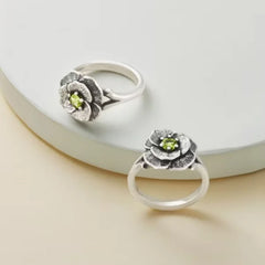 Gemstone Floral Ring