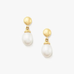 Cultured Pearl Teardrop Earrings