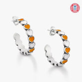 Enamel University of Tennessee Connected Hearts Hoop Earrings