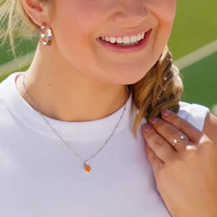 Enamel The University of Texas Connected Hearts Hoop Earrings