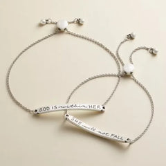 God is Within Her Slider Bracelet