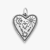 Western Sky Heart Charm