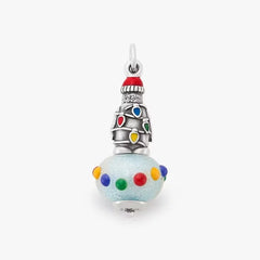 Enamel Christmas Penguin Art Glass Charm