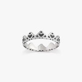 Lacy Heart Crown Ring
