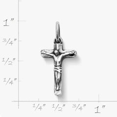 Small Chiseled Crucifix Charm