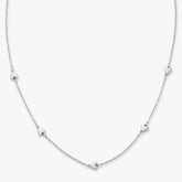 Delicate Hearts Station Necklace