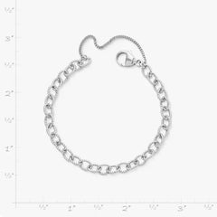 Twisted Wire Cable Charm Bracelet