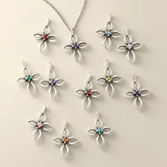Avery Remembrance Birthstone Cross Pendant