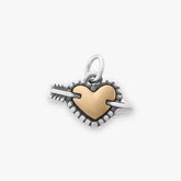 Beaded Heart and Arrow Charm
