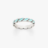 Enamel Twist Stacker Ring