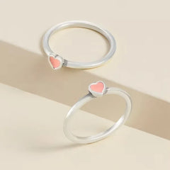 Petite Enamel Heart Ring