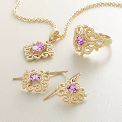 Spanish Lace Birthstone Dangle Earrings